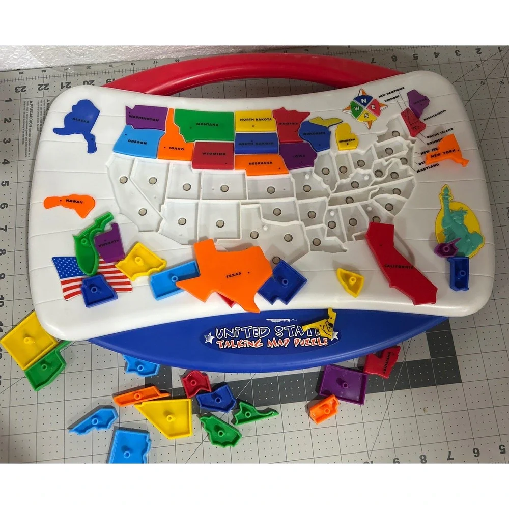 Tek Nek United States Talking Map Puzzle Educational Geography Toy Kids